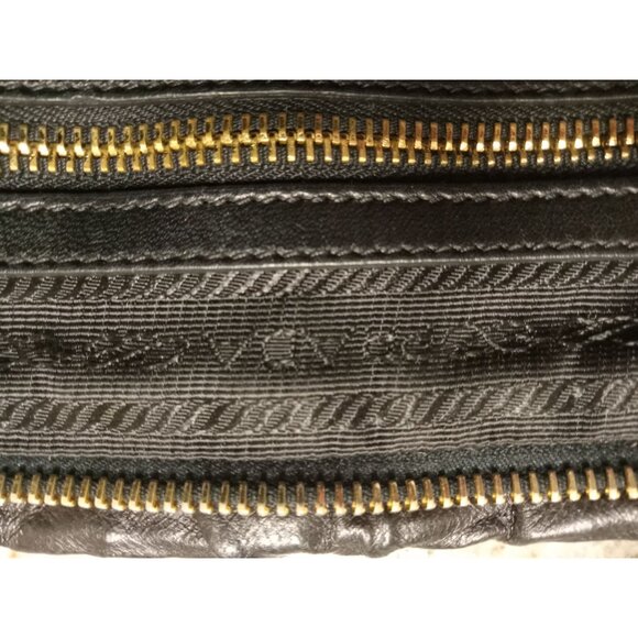 Prada Black Nappa Leather Bow Antique Clutch Bag 100% AUTHENTIC PRE-OWNED! - Picture 10 of 16